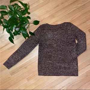Kohls Croft & Barrow heather brown sweater